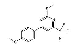 2-methylsulfanyl-4-(4-methylsulfanylphenyl)-6-(trifluoromethyl)pyrimidine结构式