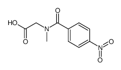 N-methyl-N-(4-nitro-benzoyl)-glycine Structure