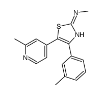 N-methyl-4-(3-methylphenyl)-5-(2-methylpyridin-4-yl)-1,3-thiazol-2-amine Structure