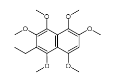 3-ethyl-1,2,4,5,7,8-hexamethoxynaphthalene结构式
