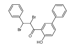 2,3-dibromo-1-(4-hydroxy-biphenyl-3-yl)-3-phenyl-propan-1-one Structure
