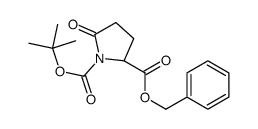 N-叔丁氧羰基-D-焦谷氨酸苄酯结构式