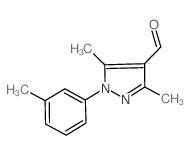 3,5-二甲基-1-(3-甲基苯基)-1H-吡唑-4-甲醛结构式