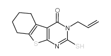 3-丙烯基-2-巯基-3,4,5,6,7,8-六氢化苯并[4,5]噻吩并[2,3-B]吡啶-4-酮结构式