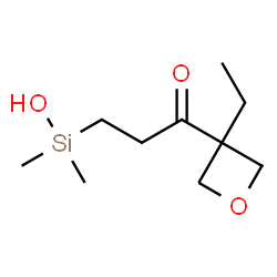 1-Propanone,1-(3-ethyl-3-oxetanyl)-3-(hydroxydimethylsilyl)-(9CI) Structure
