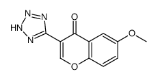 6-methoxy-3-(2H-tetrazol-5-yl)chromen-4-one结构式