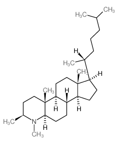 4-Aza-5.alpha.-cholestane, 3.beta.,4-dimethyl- Structure