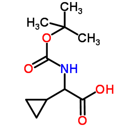 N-叔丁氧羰基-环丙基甘氨酸结构式