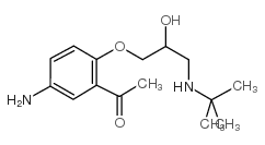 5-氨基-2-(3-(叔丁基氨基)-2-羟基丙氧基)苯乙酮结构式