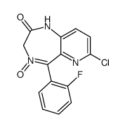 7-chloro-5-(2-fluoro-phenyl)-4-oxy-1,3-dihydro-pyrido[3,2-e][1,4]diazepin-2-one结构式