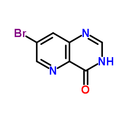 7-溴吡啶并[3,2-d]嘧啶-4(3H)-酮结构式