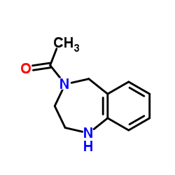 4-乙酰基-2,3,4,5-四氢-1H-1,4-苯并二氮杂卓结构式