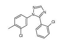 1-(3-chloro-4-methylphenyl)-5-(2-chlorophenyl)-1,2,4-triazole结构式