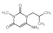 1-甲基-3-异丁基-4-氨基脲嘧啶结构式