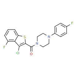 Piperazine, 1-[(3-chloro-4-fluorobenzo[b]thien-2-yl)carbonyl]-4-(4-fluorophenyl)- (9CI)结构式