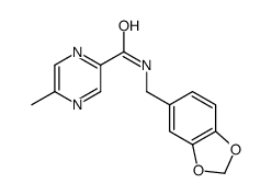Pyrazinecarboxamide, N-(1,3-benzodioxol-5-ylmethyl)-5-methyl- (9CI)结构式