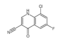 8-chloro-6-fluoro-4-oxo-1H-quinoline-3-carbonitrile Structure