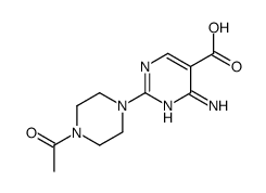 2-(4-acetylpiperazin-1-yl)-4-aminopyrimidine-5-carboxylic acid Structure