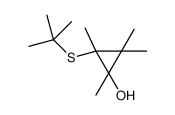 2-tert-butylsulfanyl-1,2,3,3-tetramethylcyclopropan-1-ol结构式