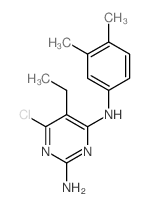6-chloro-N-(3,4-dimethylphenyl)-5-ethyl-pyrimidine-2,4-diamine Structure
