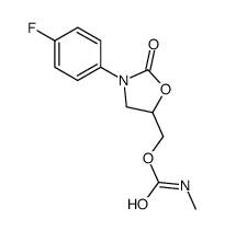 [3-(4-fluorophenyl)-2-oxo-1,3-oxazolidin-5-yl]methyl N-methylcarbamate结构式