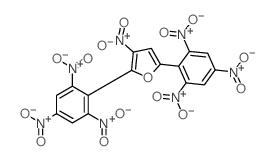 3-nitro-2,5-bis(2,4,6-trinitrophenyl)furan结构式