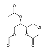 2,3-di-O-acetyl-1-chloro-4-O-formyl-1-iodo-L-erythritol Structure