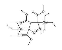 3,5-Bis-triethylgermanyl-4,5-dihydro-3H-pyrazole-3,4,5-tricarboxylic acid trimethyl ester Structure