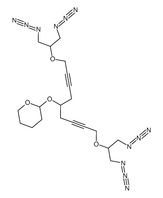 2-((1,9-bis((1,3-diazidopropan-2-yl)oxy)nona-2,7-diyn-5-yl)oxy)tetrahydro-2H-pyran结构式