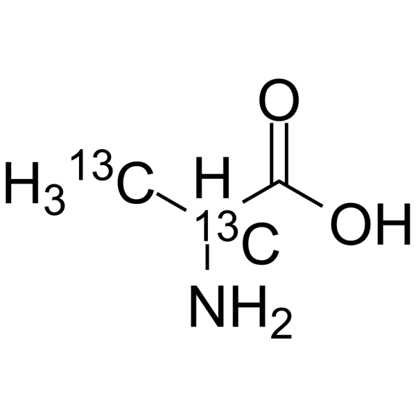 DL-Alanine (2,3-13C2)结构式