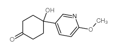 4-羟基-4-(6-甲氧基吡啶-3-基)环己酮结构式