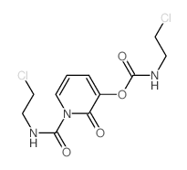 [1-(2-chloroethylcarbamoyl)-2-oxo-pyridin-3-yl] N-(2-chloroethyl)carbamate structure