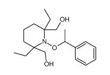 [2,6-diethyl-6-(hydroxymethyl)-1-(1-phenylethoxy)piperidin-2-yl]methanol结构式