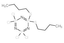 1,3,5,2,4,6-Triazatriphosphorine,2,2-bis(butylthio)-4,4,6,6-tetrachloro-2,2,4,4,6,6-hexahydro- (7CI,8CI) Structure
