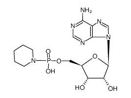 adenosine (5'-phosphoro-1-piperidinide)结构式
