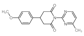 4-(4-methoxyphenyl)-1-(4-methylpyrimidin-2-yl)piperidine-2,6-dione结构式
