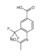 4-乙酰胺基-3-三氟甲基苯甲酸结构式