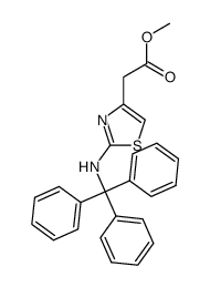 methyl 2-tritylamino-4-thiazolylacetate Structure