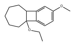 5H-Benzo[3,4]cyclobuta[1,2]cycloheptene, 4b-ethoxy-4b,6,7,8,9,9a-hexahydro-2-methoxy- Structure