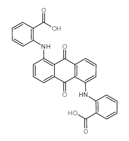 Benzoic acid,2,2'-[(9,10-dihydro-9,10-dioxo-1,5-anthracenediyl)diimino]bis- Structure