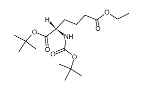 1-t-Butyl 6-ethyl N-t-Boc-L-α-aminoadipate结构式