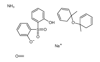 苯甲醛、磺化的二(甲苯)醚、二羟二苯磺的聚合物铵钠盐结构式