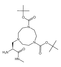 (S)-di-tert-butyl 7-(2-amino-3-(methylamino)-3-oxopropyl)-1,4,7-triazonane-1,4-dicarboxylate Structure