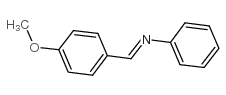 N-(4-甲氧亚苄基)苯胺结构式
