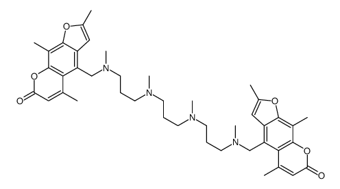 1,15-bis(4'-trioxsalen)-2,6,10,14-tetramethyl-2,6,10,14-tetrazapentadecane Structure