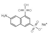 sodium hydrogen 7-aminonaphthalene-1,3-disulphonate Structure