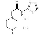 2-(哌嗪-1-基)-乙酸 N-(2-噻唑)-酰胺双盐酸盐结构式