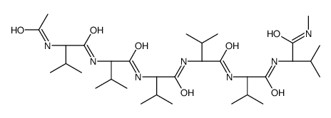 (2S)-2-acetamido-3-methyl-N-[(2S)-3-methyl-1-[[(2S)-3-methyl-1-[[(2S)-3-methyl-1-[[(2S)-3-methyl-1-[[(2S)-3-methyl-1-(methylamino)-1-oxobutan-2-yl]amino]-1-oxobutan-2-yl]amino]-1-oxobutan-2-yl]amino]-1-oxobutan-2-yl]amino]-1-oxobutan-2-yl]butanamide Structure