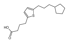 4-[5-(3-cyclopentylpropyl)thiophen-2-yl]butanoic acid Structure