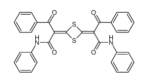 (2Z,2'Z)-2,2'-(1,3-dithietane-2,4-diylidene)bis(3-oxo-N,3-diphenylpropanamide) Structure